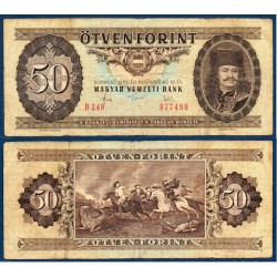 Hongrie Pick N°170d, TB Billet de banque de 50 Forintz 1980 série D