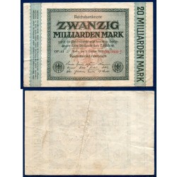 Allemagne Pick N°118a, TB Billet de banque de 20 milliard de Mark 1923