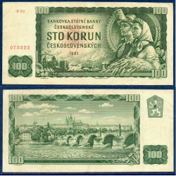 Tchécoslovaquie Pick N°91e, TTB Billet de banque de 100 Korun 1961