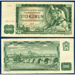 Tchécoslovaquie Pick N°91i, TTB Billet de banque de 100 Korun 1961
