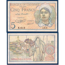 Algérie Pick N°94a, Sup Billet de banque de 5 Francs 8.2.1944