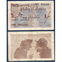 Jersey Pick N°2a, TB Billet de banque de 1 shilling 1941-1942