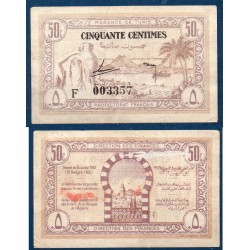 Tunisie Pick N°54, TTB Billet de banque de 50 centimes 15.7.1943