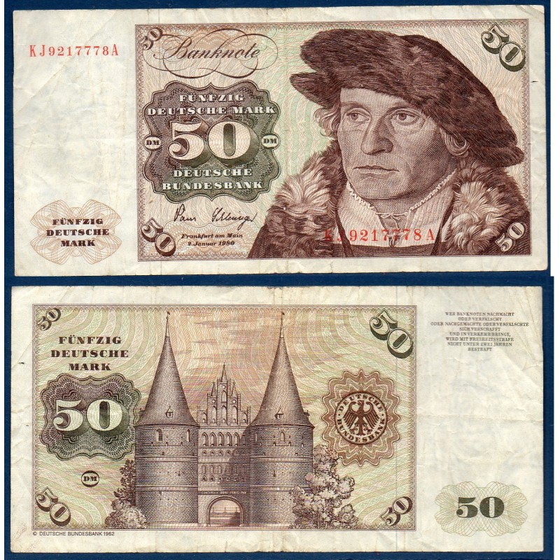 Allemagne RFA Pick N°33d, TB Billet de banque de 50  Mark 1980