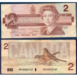 Canada Pick N°94b, TB Billet de banque de 2 dollars 1986