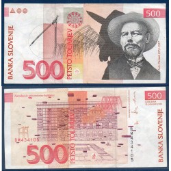 Slovénie Pick N°16b, TTB Billet de banque de 500 Tollarjev 2001