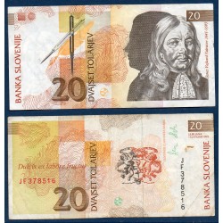 Slovénie Pick N°12a, TTB Billet de banque de 20 Tollarjev 1992