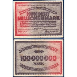 Dusseldorf Notgeld TTB 100 millions mark, 16.8.1923
