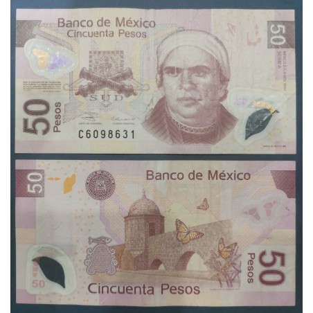 Mexique Pick N°123a, TB Billet de Banque de 50 pesos 5.11.2004