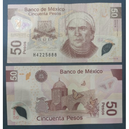 Mexique Pick N°123b, TB Billet de Banque de 50 pesos 7.9.2004
