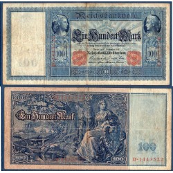 Allemagne Pick N°38, B Billet de banque de 100 Mark 1908