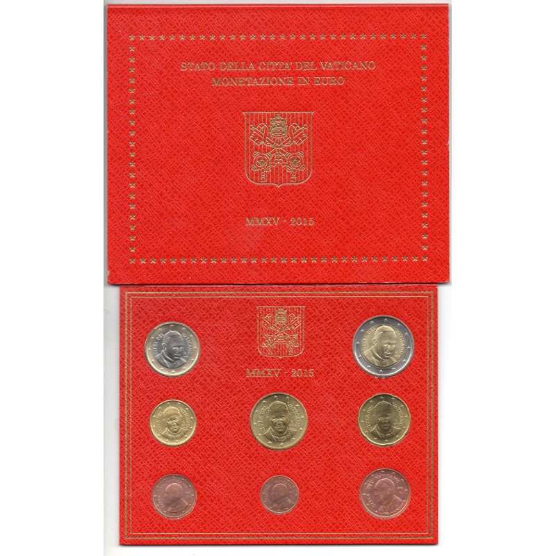 Coffret BU Vatican 2015 François pièces de monnaie