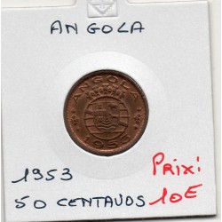 Angola 50 centavos 1953 Spl, KM 75 pièce de monnaie