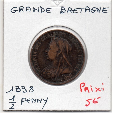 Grande Bretagne 1/2 Penny 1898 TTB, KM 789 pièce de monnaie