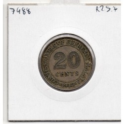 Malaya 20 cents 1948 TTB, KM 9 pièce de monnaie