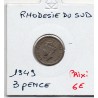 Rhodésie du sud 3 pence 1949 TTB, KM 20 pièce de monnaie