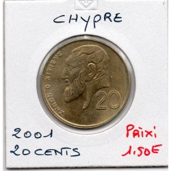 Chypre 20 cents 2001 Sup,...