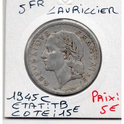 5 francs Lavrillier 1945 C Castelsarrasin TB, France pièce de monnaie