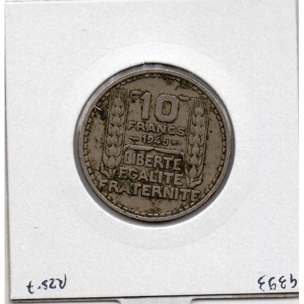 10 francs Turin 1945 rameaux court TB+, France pièce de monnaie