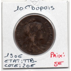10 centimes Dupuis 1906 TTB-, France pièce de monnaie