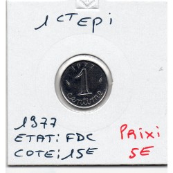 1 centime Epi 1977 FDC, France pièce de monnaie