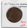 Monnaie 10 centimes Napoléon III 1862 K contremarqué Espérance