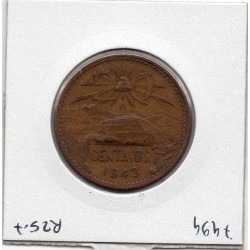 Mexique 20 centavos 1943 TTB, KM 439 pièce de monnaie