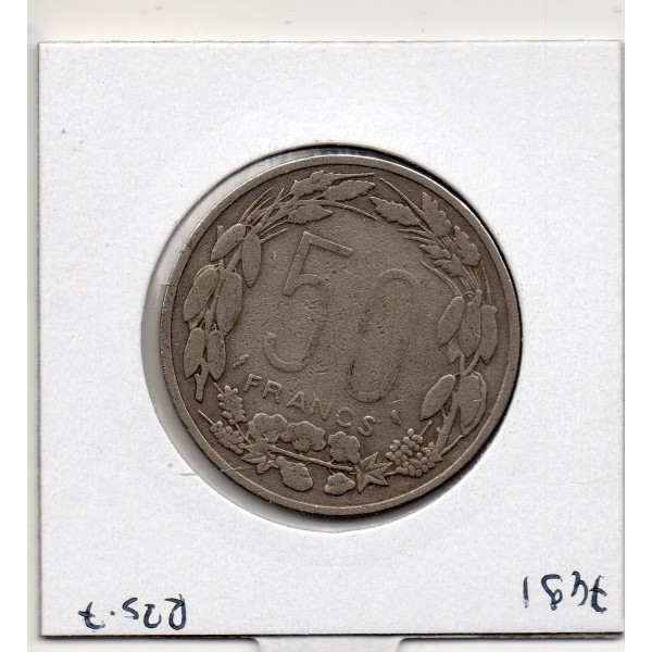 Afrique centrale equatoriale 50 francs 1961 TB KM 3 pièce de monnaie