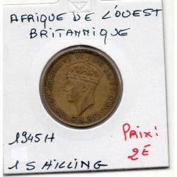 Afrique Ouest Britannique 1 Shilling 1945 H TTB KM 23 pièce de monnaie