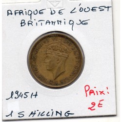 Afrique Ouest Britannique 1 Shilling 1945 H TTB KM 23 pièce de monnaie
