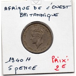 Afrique Ouest Britannique 3 pence 1940 H TTB KM 21 pièce de monnaie