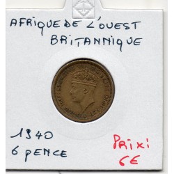 Afrique Ouest Britannique 6 pence 1940 Sup- KM 22 pièce de monnaie