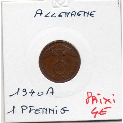 Allemagne 1 reichspfennig 1940 A, Sup- KM 89 pièce de monnaie
