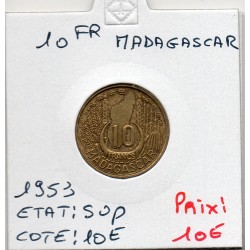 Madagascar 10 francs 1953...