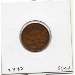 Madagascar 50 centimes 1943 TTB, Lec 93 pièce de monnaie