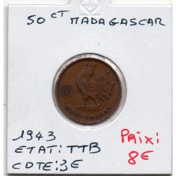 Madagascar 50 centimes 1943...