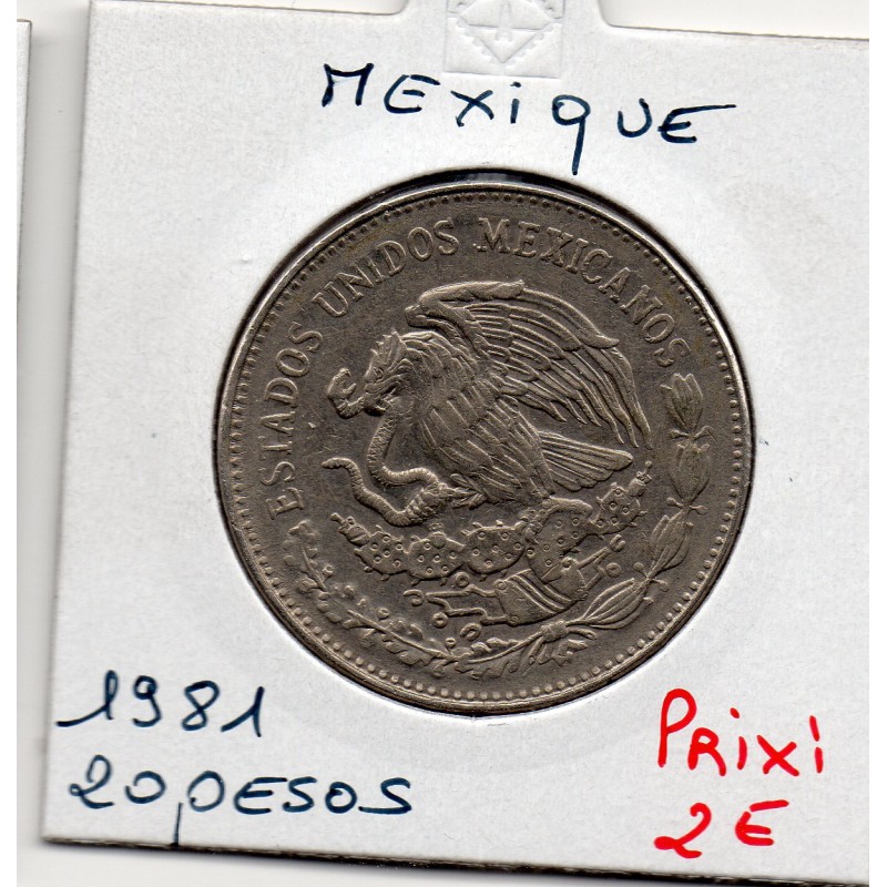 Mexique 20 Pesos 1981 Sup-, KM 486 pièce de monnaie