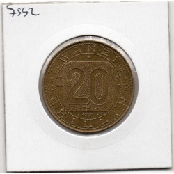 Autriche 20 Schilling 1980 Sup-, KM 2946 pièce de monnaie