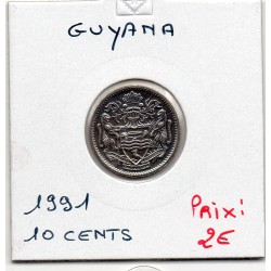 Guyana 10 cents 1991 FDC,...