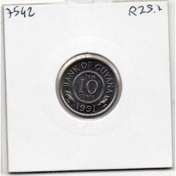 Guyana 10 cents 1991 FDC, KM 33 pièce de monnaie