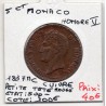 Monaco Honore V 5 centimes 1837 MC Sup-, Gad 102 pièce de monnaie