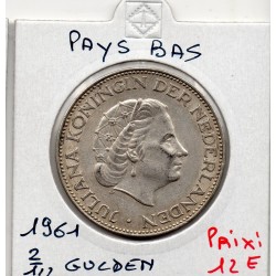 Pays Bas 2 1/2 Gulden 1961 Sup, KM 185 pièce de monnaie