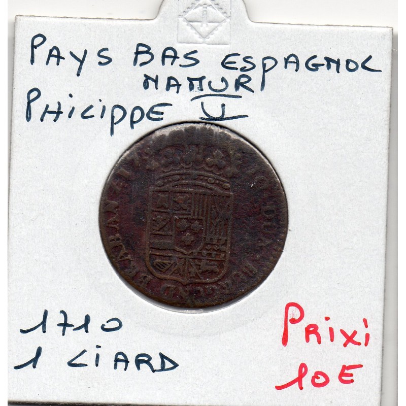 Pays-Bas Espagnols Namur liard 1710 TB, KM 2 pièce de monnaie