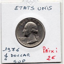 Etats Unis Quarter ou 1/4 Dollar 1976 Sup, KM 204 pièce de monnaie