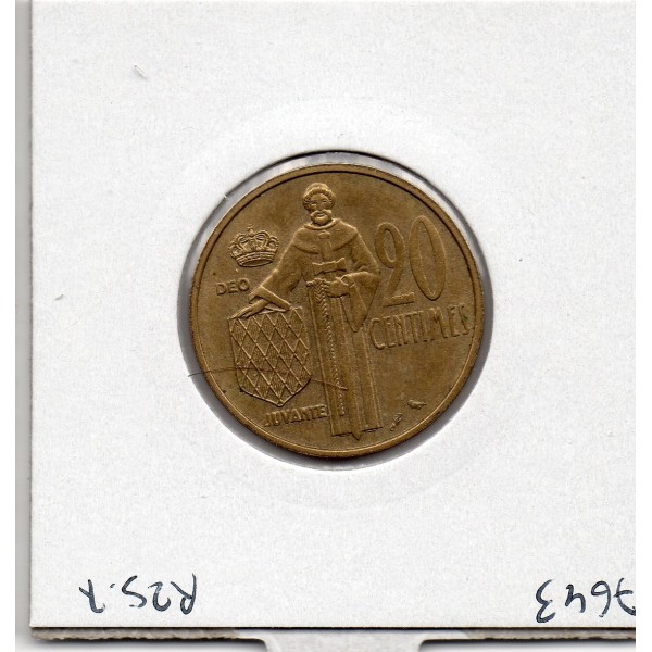 Monaco Rainier III 20 centimes 1962 Sup, Gad 147 pièce de monnaie