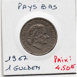 Pays Bas 1 Gulden 1967 TTB, KM 184 pièce de monnaie