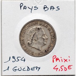 Pays Bas 1 Gulden 1954 TTB, KM 184 pièce de monnaie