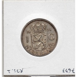 Pays Bas 1 Gulden 1954 TTB, KM 184 pièce de monnaie