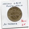 Monaco Jeton casino Société des bains SBM de Monte Carlo Sup- 10 francs