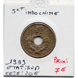 Indochine 5 cents 1939 Sup, Lec 121 pièce de monnaie